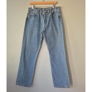 Levis 501 VTG Straight Leg Stonewash Mid Rise Button Fly Jeans 501 093 Men 34x30